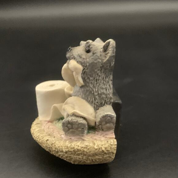 Vintage Schnauzer Dog Playing with Toilet Paper Refrigerator Magnet - Picture 5 of 10